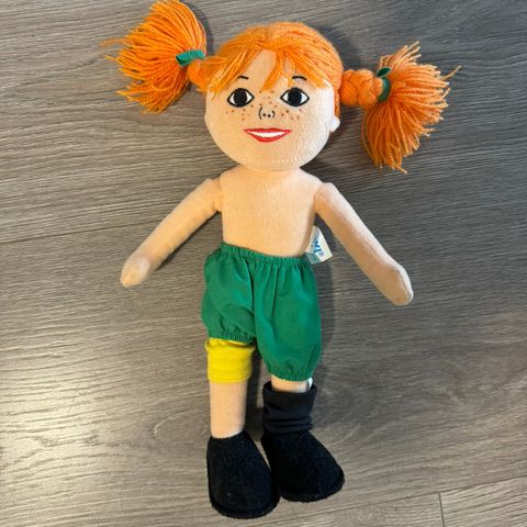 Pippi Langstrømpe tøydukke 30 cm