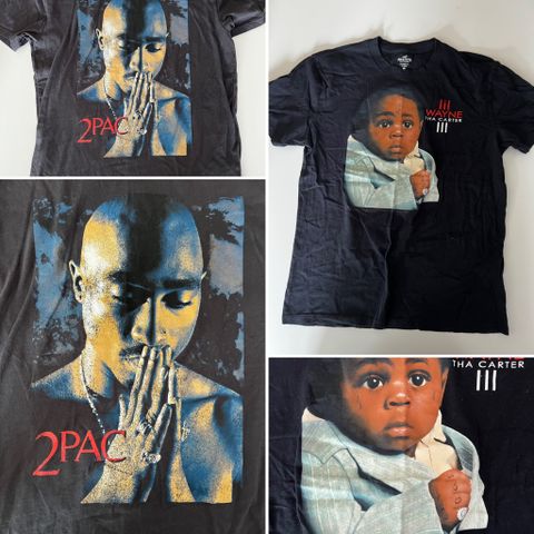 2Pac og Lil Wayne t shirts Hollister