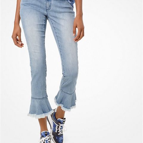 Michael Kors Flounce Izzy Cropped Jeans 4