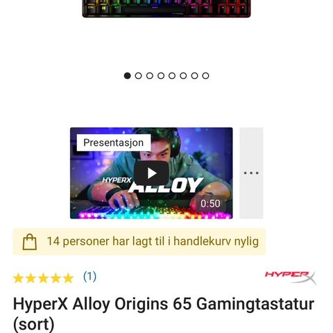 Helt ny hyper x alloy orgins 65