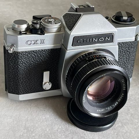Chinon CX II M42 analogt kamera med 55mm f2 SMC Takumar linse