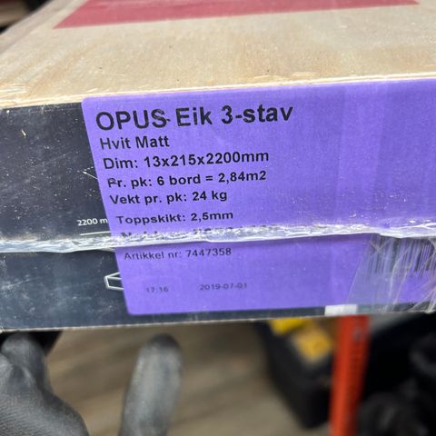 Opus Eik 3-Stav hvit matt