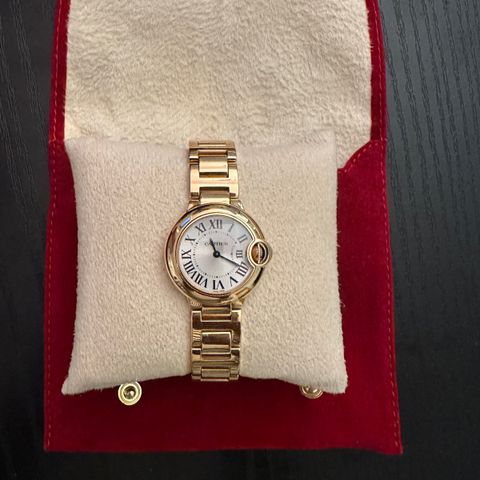 Cartier ballon bleu 18k gull 28mm