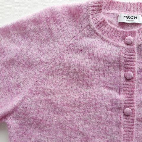 MSCH Copenhagen 64 % Ull, 32% Mohair, Rosa, Elastane Cardigan, Passar M