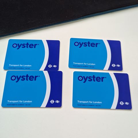 4 stykk Oystercards