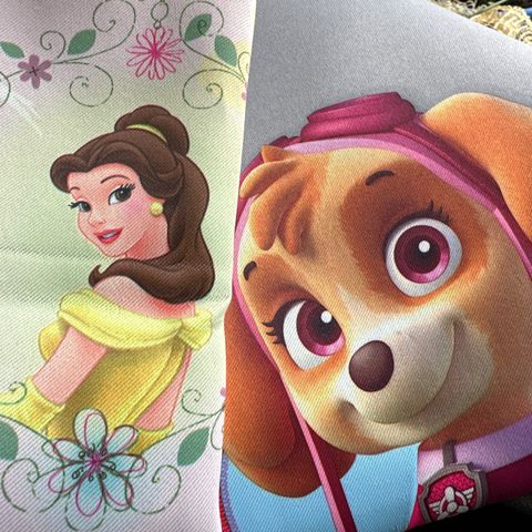 Paw patrol og Disney prinsesser tykt stoff