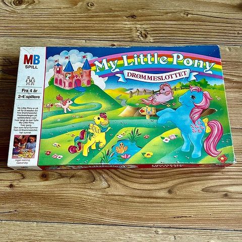 My Little Pony G1 DRØMMESLOTTET (brettspillet fra 1986)