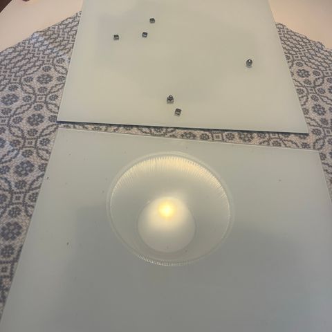Magnet tavle i glass 45 x45 cm
