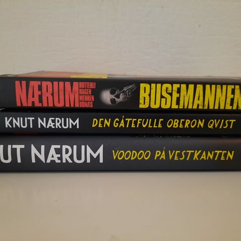 Knut Nærum. 3 bøker. Kr 100,-