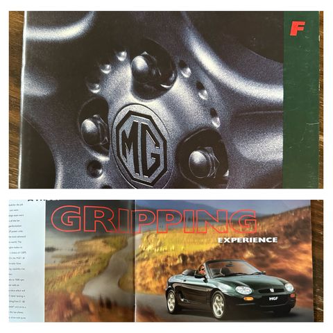 Brosjyre av MG-F cabriolet - 1996
