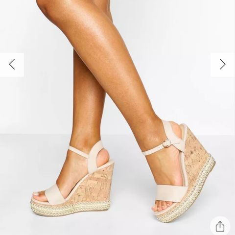 Wedges sandaler beige