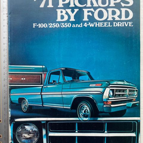1971 Ford pickup original brosjyre.
