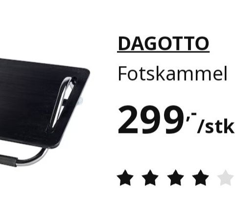 Dagotto fotskammel fra IKEA