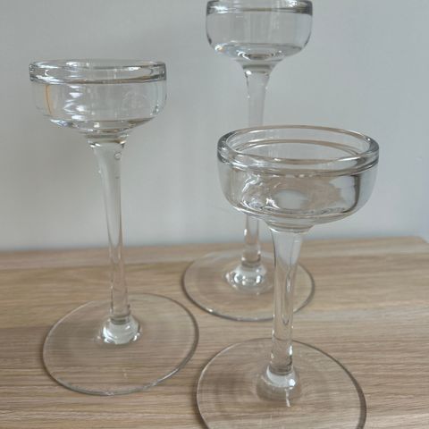 Lysestaker i glass