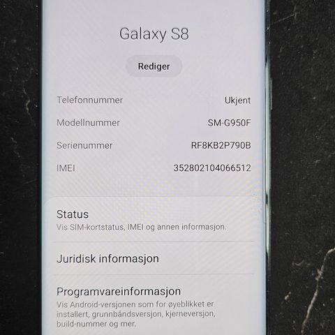 Fint brukt Samsung S8