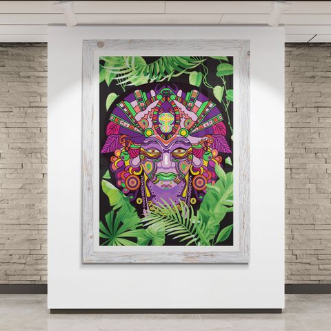 "The Maya Mask" Digital Trykk