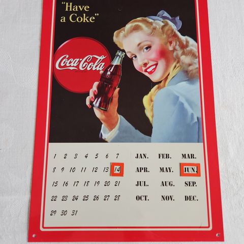 Vintage Coca-Cola kalender