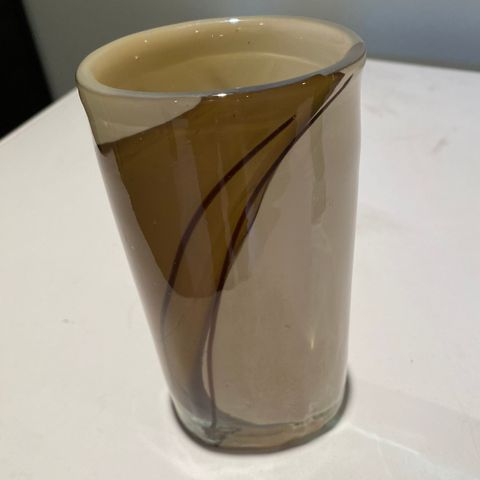 Randsfjord vase beige og brun