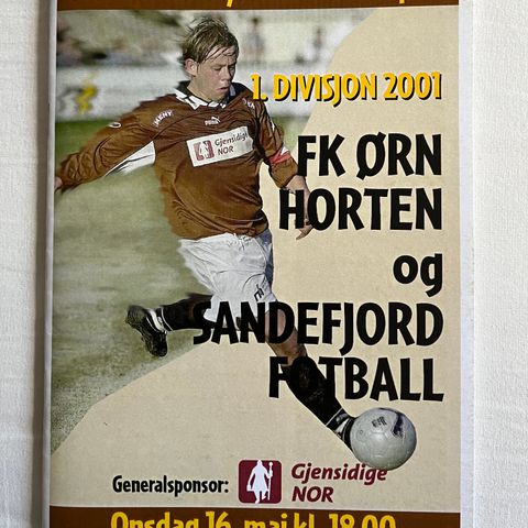 Program  Ørn Horten - Sandefjord 2001