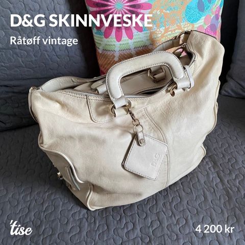 D&G skinnveske - nydelig vintage!