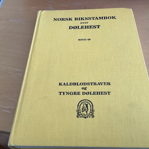 NORSK RIKSSTAMBOK OVER DØLAHEST BIND 60