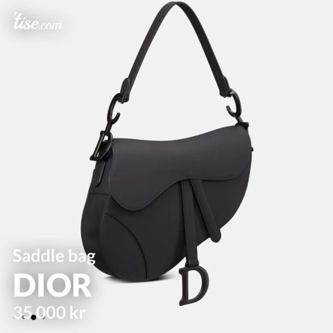 Dior saddle bag i sort kalveskinn