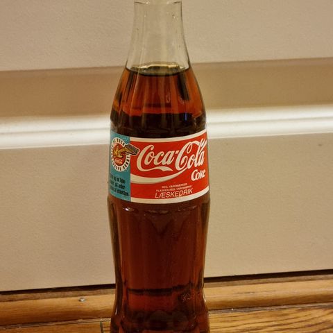 Coca-Cola glassflaske fra Danmark 1994