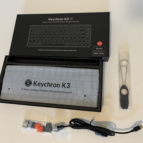 Lite brukt Keychron K3 V2 RGB Optical Brown Trådløst Tastatur selges