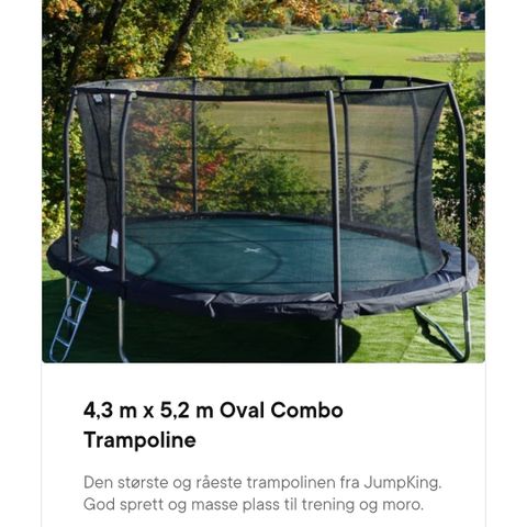 Stor trampoline fra Jumpking