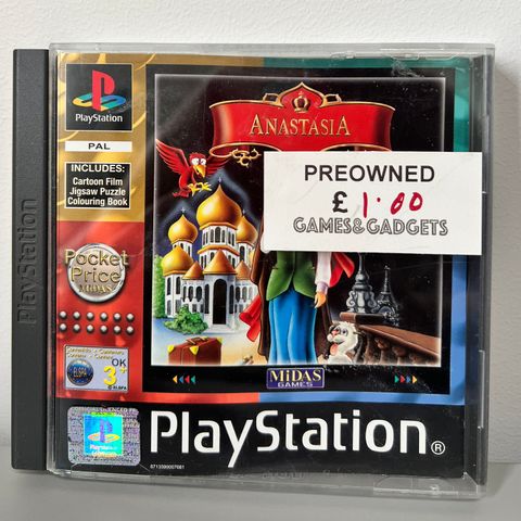 Playstation: Anastasia (ingen spill, bare dekselet)