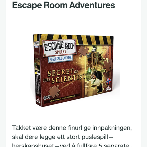 Uåpnet spill: Escape room, secret of the scientist