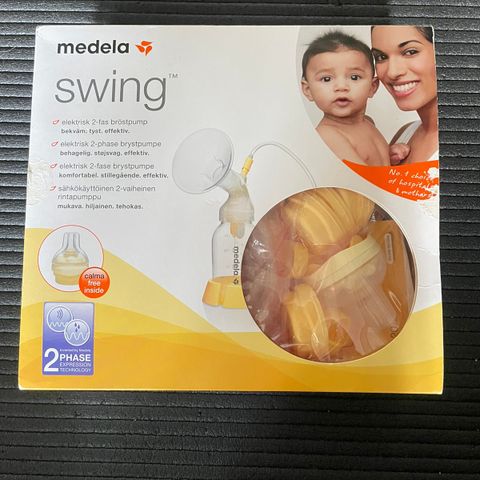 Medela Swing Maksi dobbel elektrisk brystpumpe med ekstra utstyr (flakser etc)