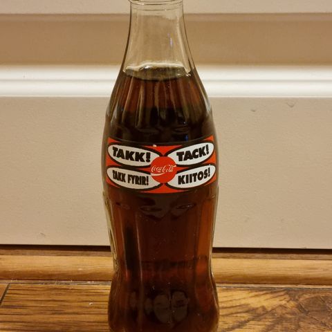 Coca-Cola "Takk" flasken fra 1992