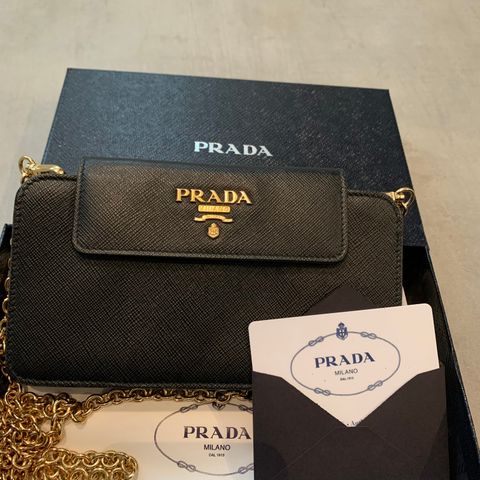 Prada phone holder clutch