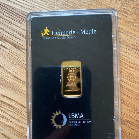 Gullbarre 5 gram Heimerle + Meule 999,9