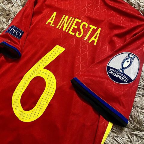 Spania 2016 EURO Fotballdrakt Iniesta