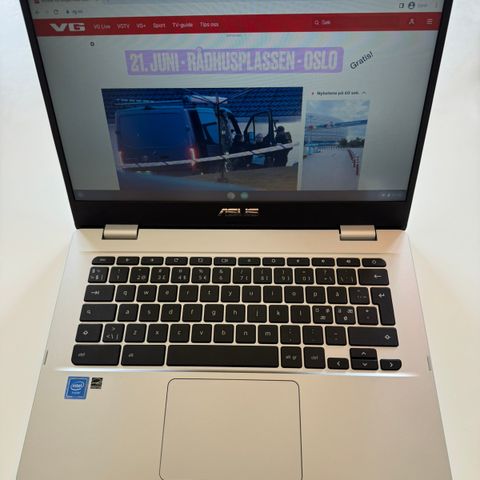 PC til skolestart? Pent brukt Asus Chromebook C423 14» selges