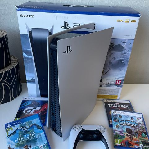 Sony PlayStation 5 disk versjon med 4 spill !!!! 🎮