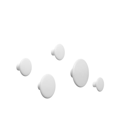 Muuto The dots 5-pk i  hvitt til salgs!