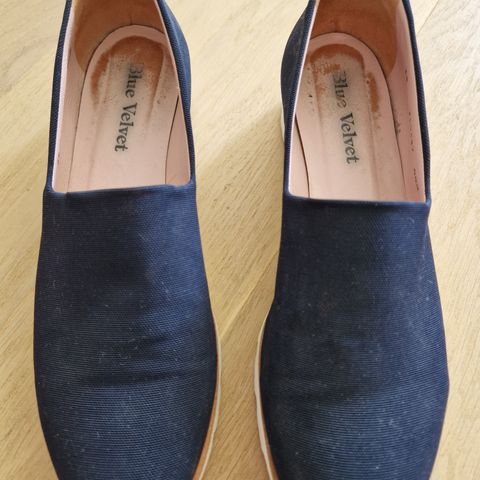 Pumps, Blue Velvet blå str. 38,5