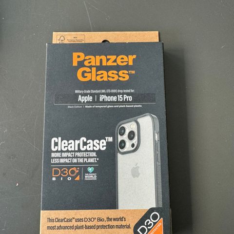 Panzer Glass deksel iPhone 15 Pro