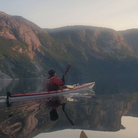 Seabird XP480 kajakk med åre, spruttrekk og vest