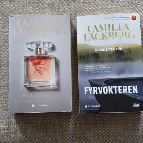 Camilla Lackberg krim bøker, kjøpt I fjor