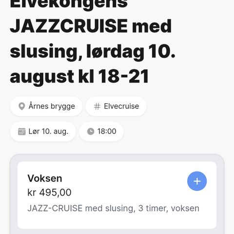 Cruise med Elvekongen 10.8.24