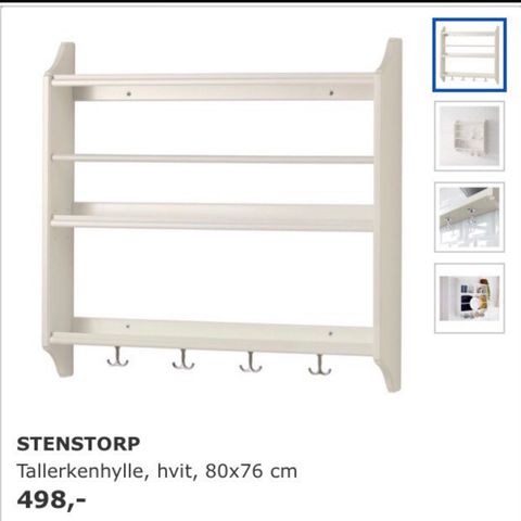 Stenstorp tallerkenhylle fra Ikea selges