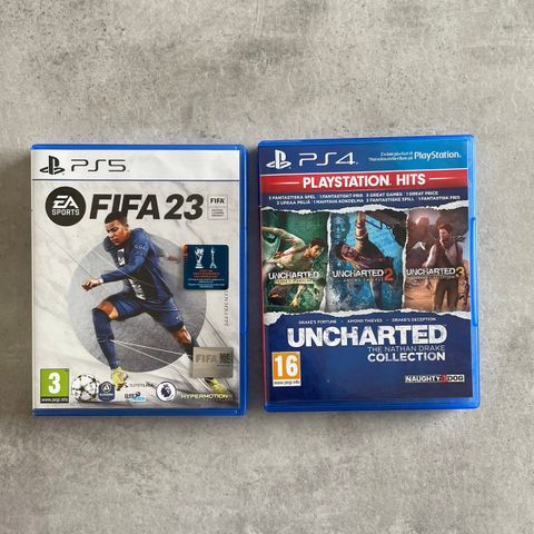 FIFA 23 og Uncharted (PlayStation 5 PS 5)