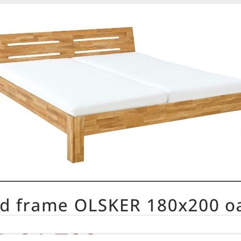 Jysk Olsker eik seng 180 x 200