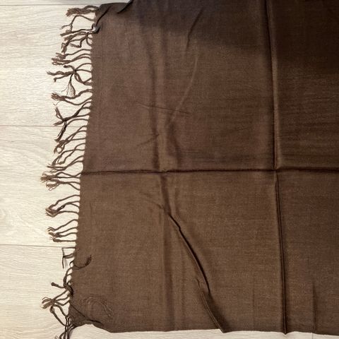 100% Pashmina skjerf mørk brunt - nytt