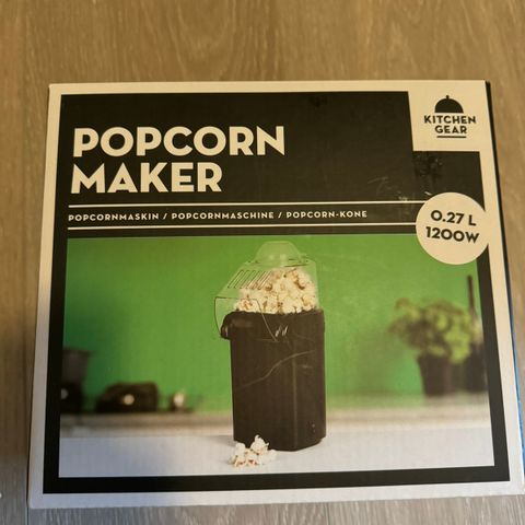 Ubrukt popcornmaskin