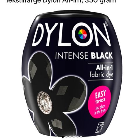 Dylon klesfarge 9 stk Intense black